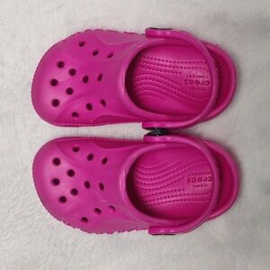 Pink Crocs girls 5c